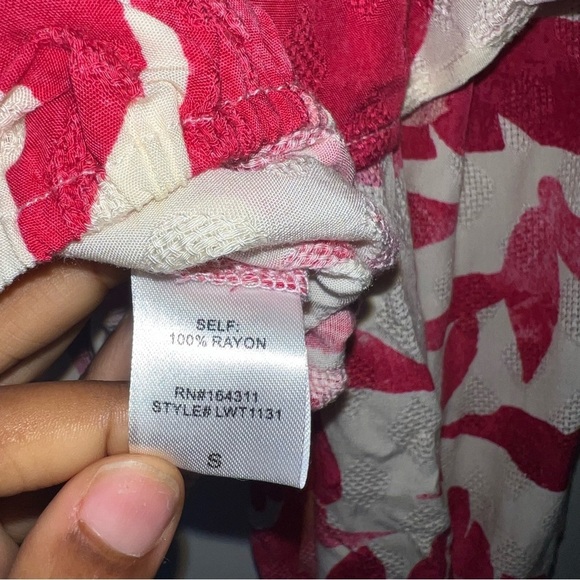Pink Lily Passport to Paradise Pink and White Off the Shoulder Printed Blouse - Picture 8 of 8